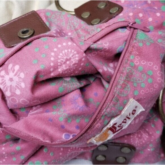 Levi's Shoulder Tote Bag Double Handle Snap Close Beige Cream Cotton - Picture 6 of 16